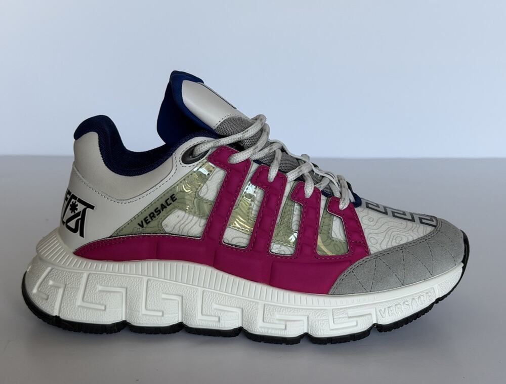 Versace Women’s Trigreca Barocco Sneakers White 9.5 US (39.5) Italy 1004182 NIB
